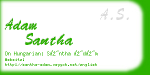 adam santha business card